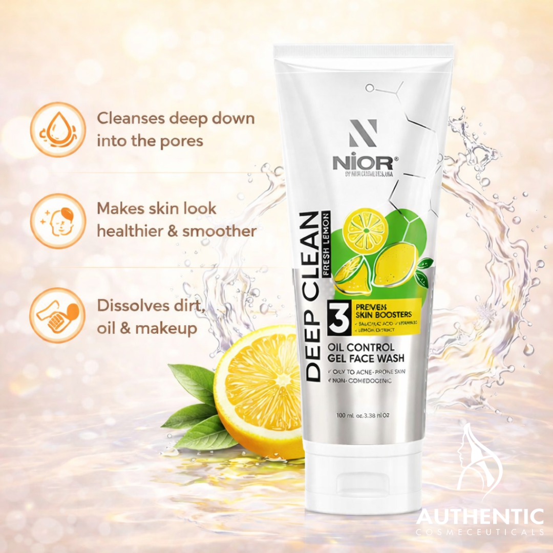NIOR Deep Clean Gel Face Wash Fresh Lemon 100 ml