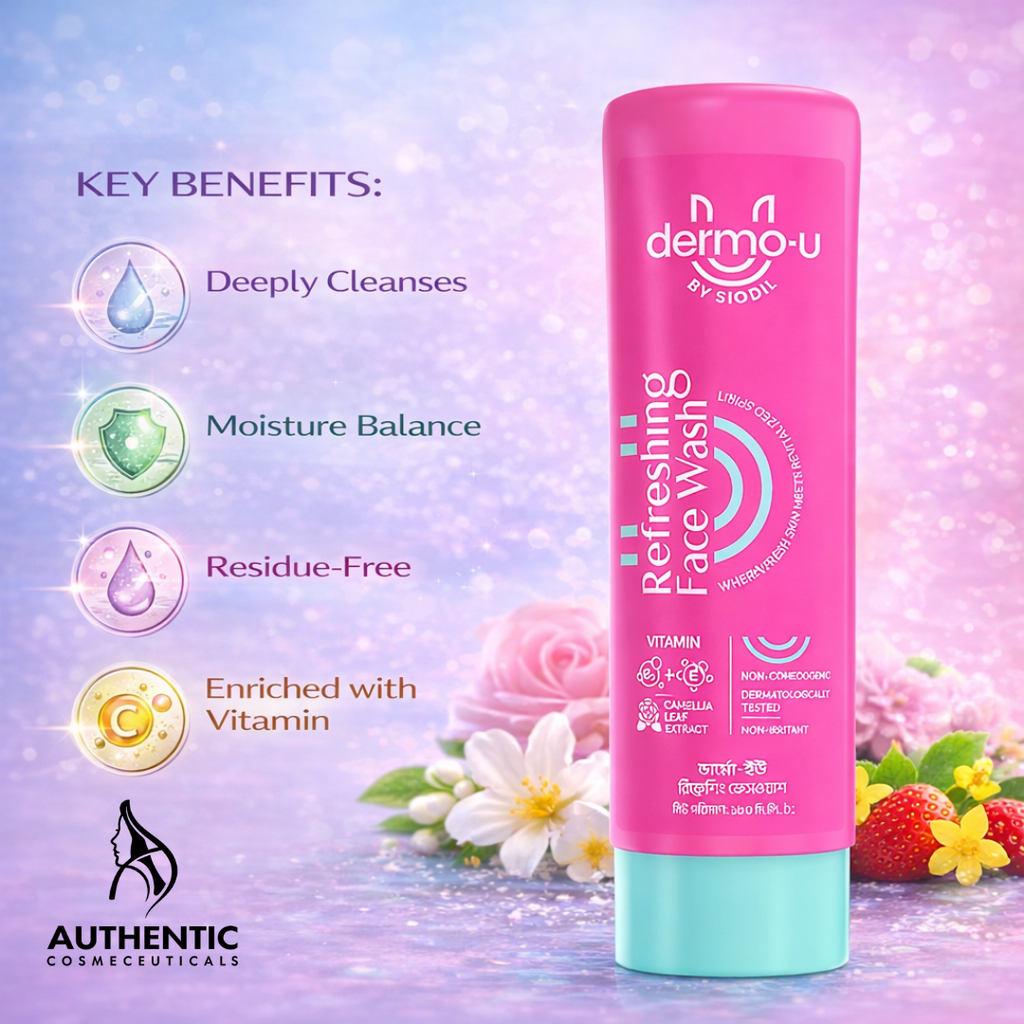 Dermo-U Refreshing Face Wash 180ml